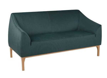 Zaļā sofa dizainera 3-vietīga Augstas kvalitātes polstermēbeles tekstila dīvāns
